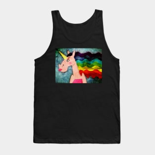 Rainbow Hair Unicorn Tank Top